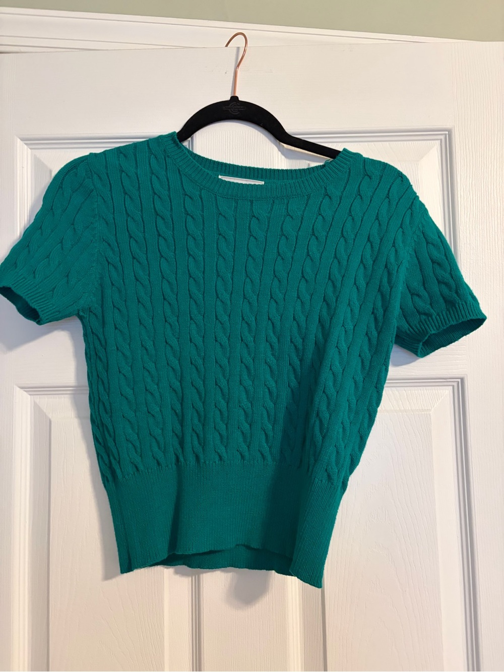 RIHOAS Cable-Knit V-Neck Sweater Top